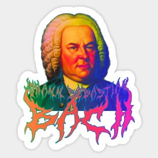 Bach Metal Tie Dye  - Johann Sebastian Bach Psychedelic Graphic Sticker